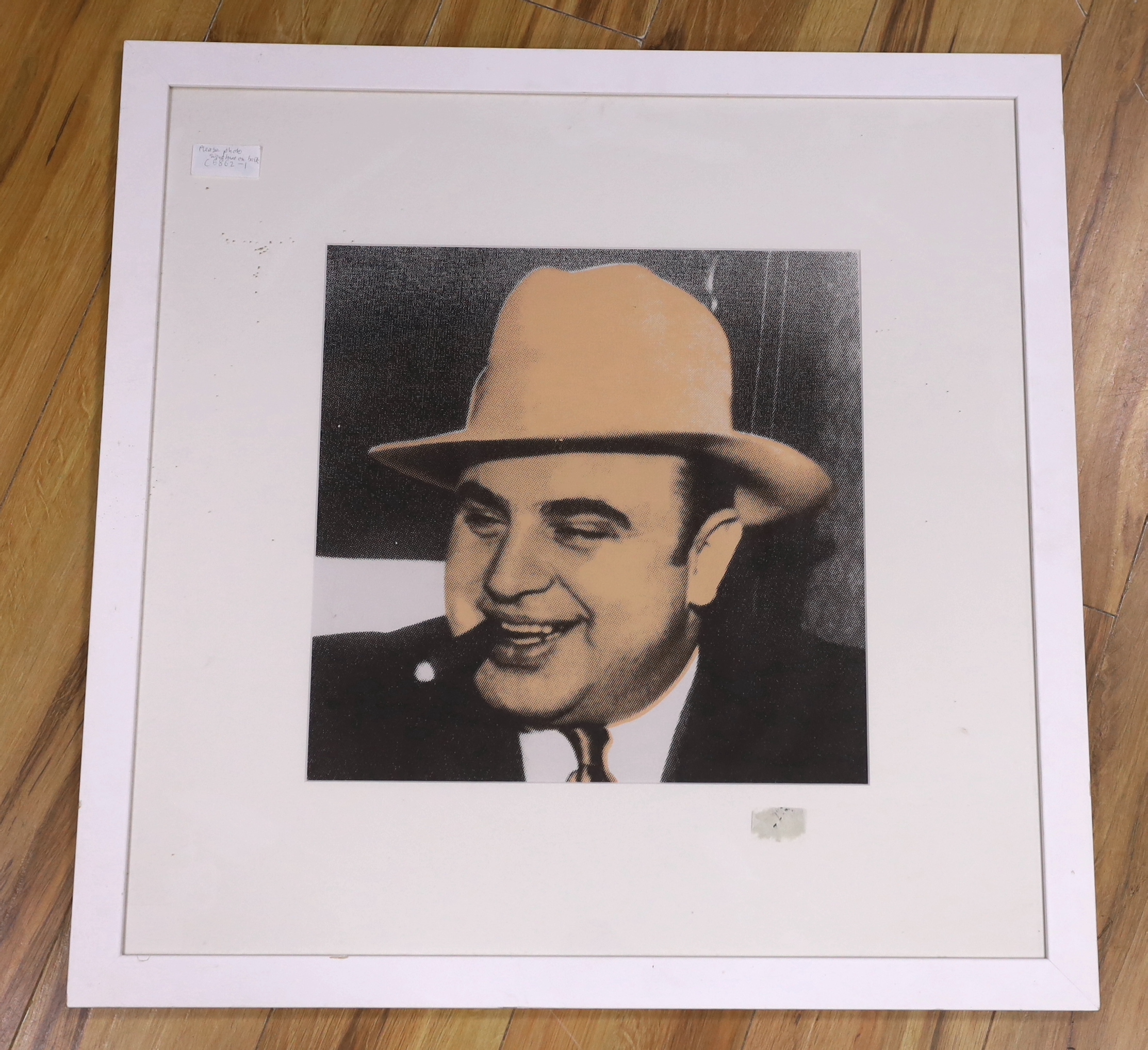 Steve Kaufman (American, 1960-2010), screenprint in colours, 'Al Capone', signed and numbered 20/50 verso, 46 x 53cm